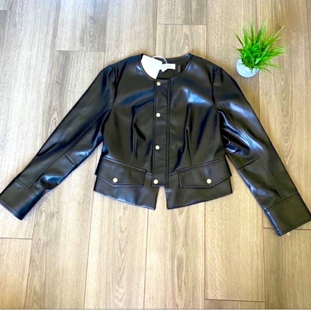 Diane von Furstenberg Verena Faux Leather Jacket